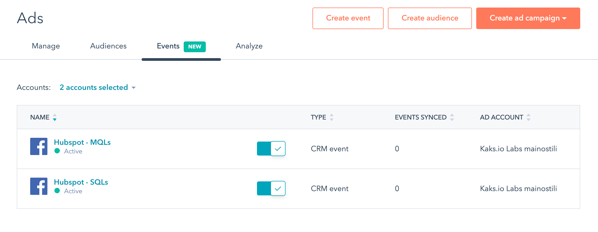 Ads event tracking now possible in HubSpot