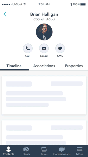 HubSpot mobile demo