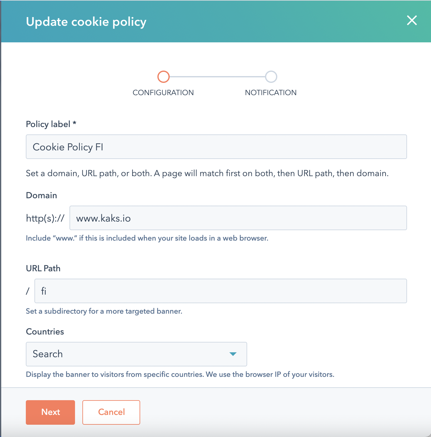 Geotrageting the cookie banner - hubspot updates june 21