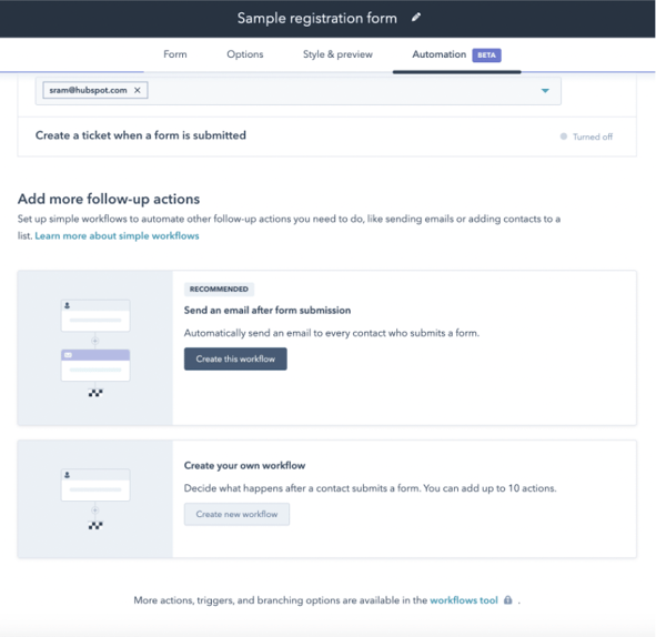 Markkinoinnin automaatio Marketing Hub Starter  -käyttäjille (BETA)