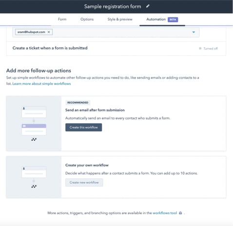 Marketing Automation at Starter (Email/Forms) (BETA)