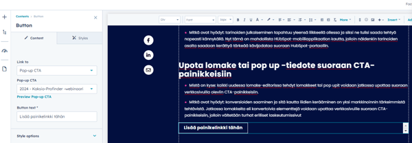 embed forms to CTA's